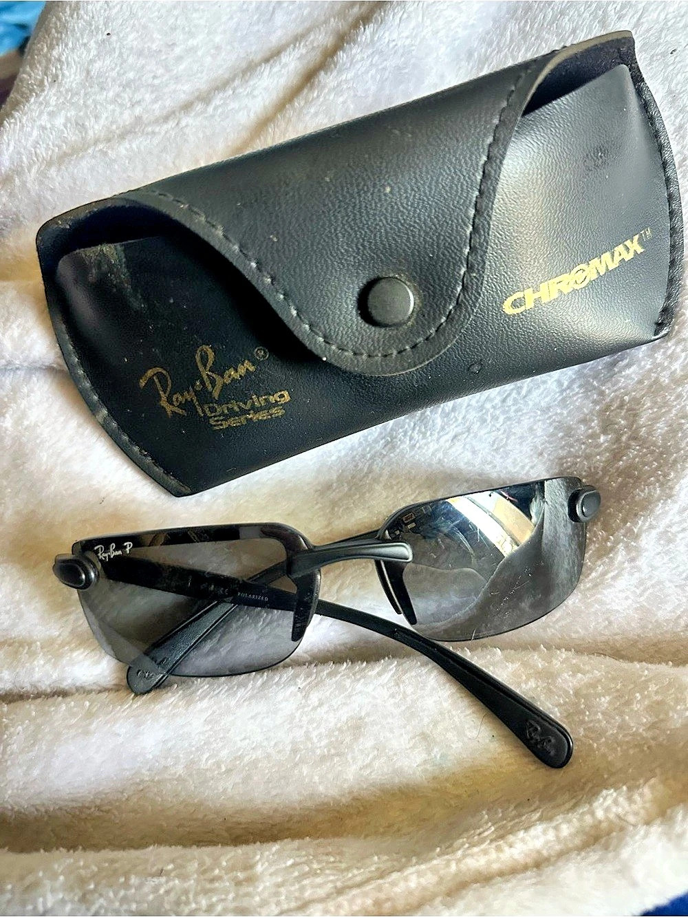 Ray-Ban RB 4044 Storm Square Polarized Sunglasses Black & Gray